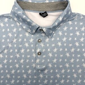 AndersonOrd Men's Short Sleeve Blue XXL‎ 2XL Turtles Stretch Golf Polo Shirt